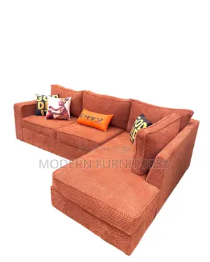 Brown L Shaped Sofa