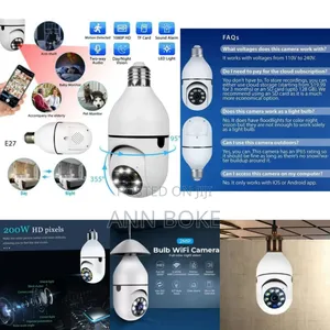 Restocked Rotating Wireless Wifi Nanny Camera Bul