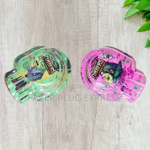 Mystic Timbers Zombies Party Skull Premium Glass Ash Tray
