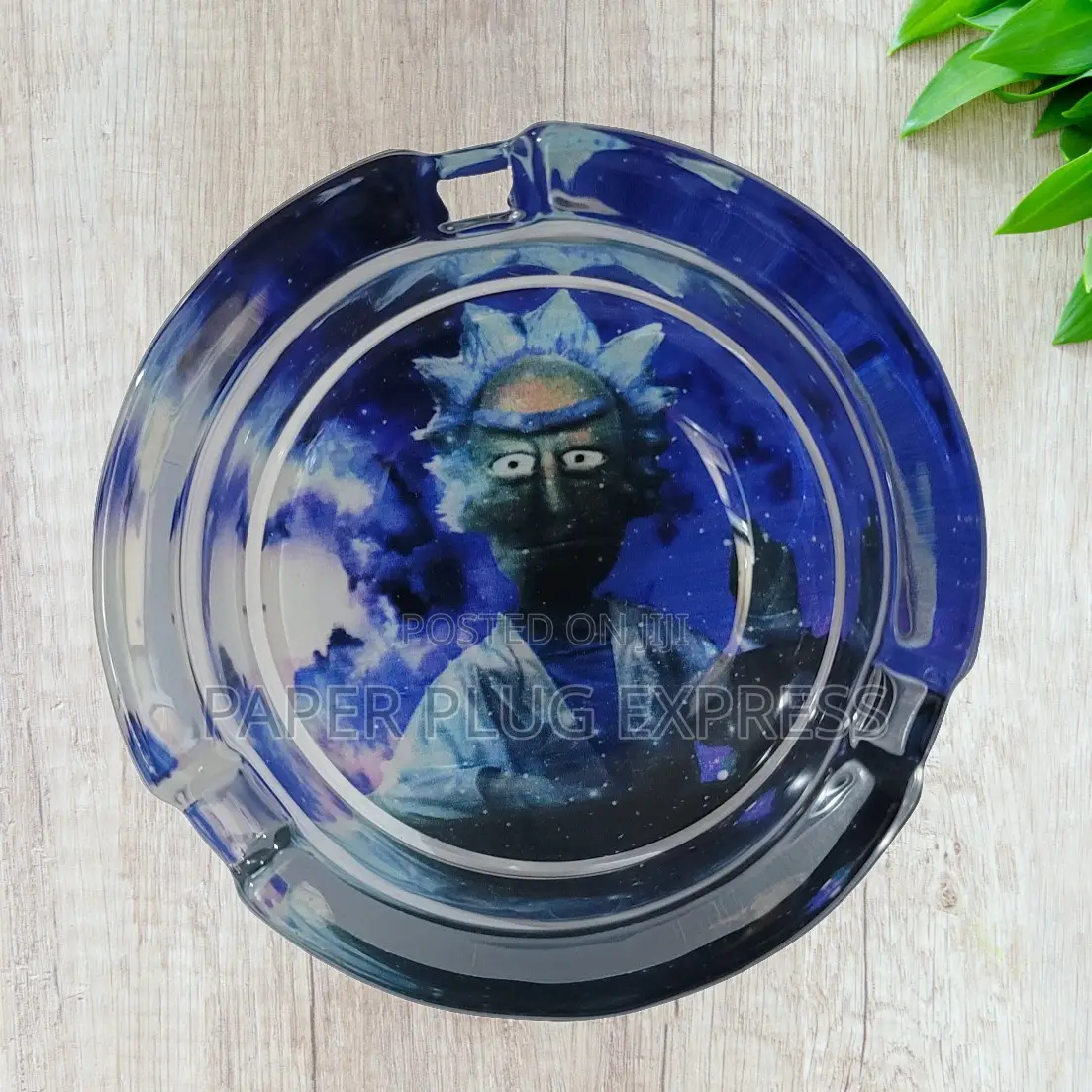 Rick And Morty Art Round Glass Ashtray 85mm