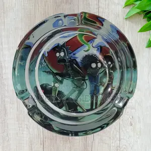 Rick And Morty Art Round Glass Ashtray 85mm