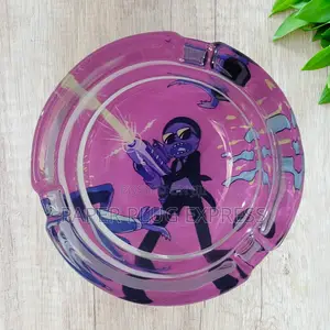 Rick And Morty Art Round Glass Ashtray 85mm