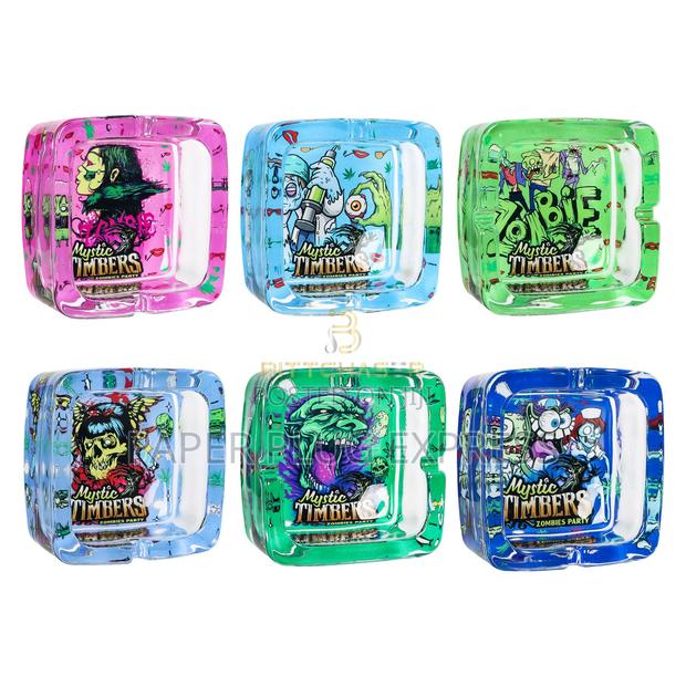 Mystic Timbers Zombies Square Premium Glass Ashtray 90m - thumbnail 2