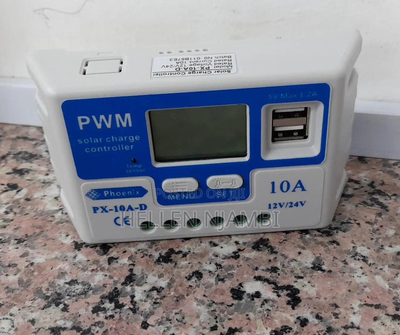 Phoenix 10ah Digital Solar Charge Controller