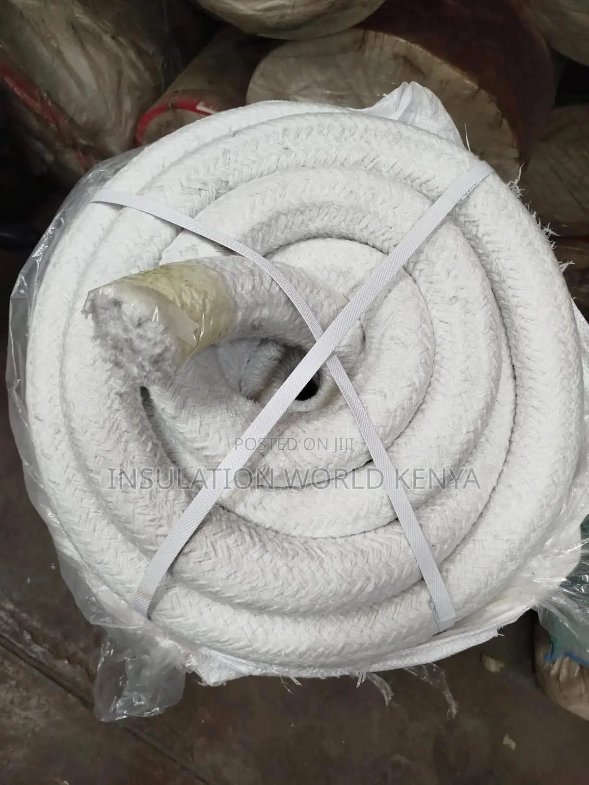 Ceramic Fiber Round Rope–50mm Diameter(Per Mtr)–Non-Asbestos
