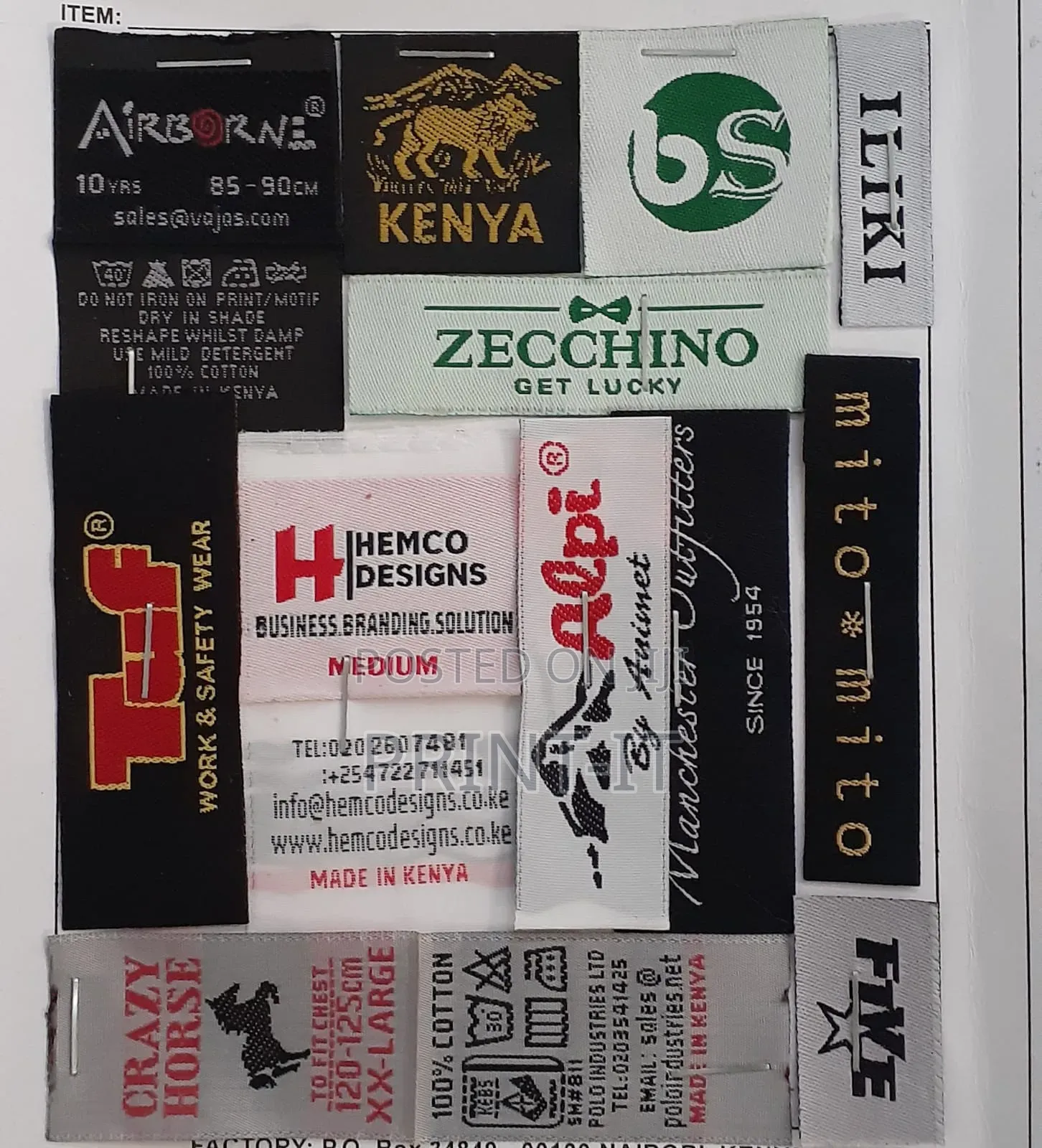 Woven Cloth Tags Printing