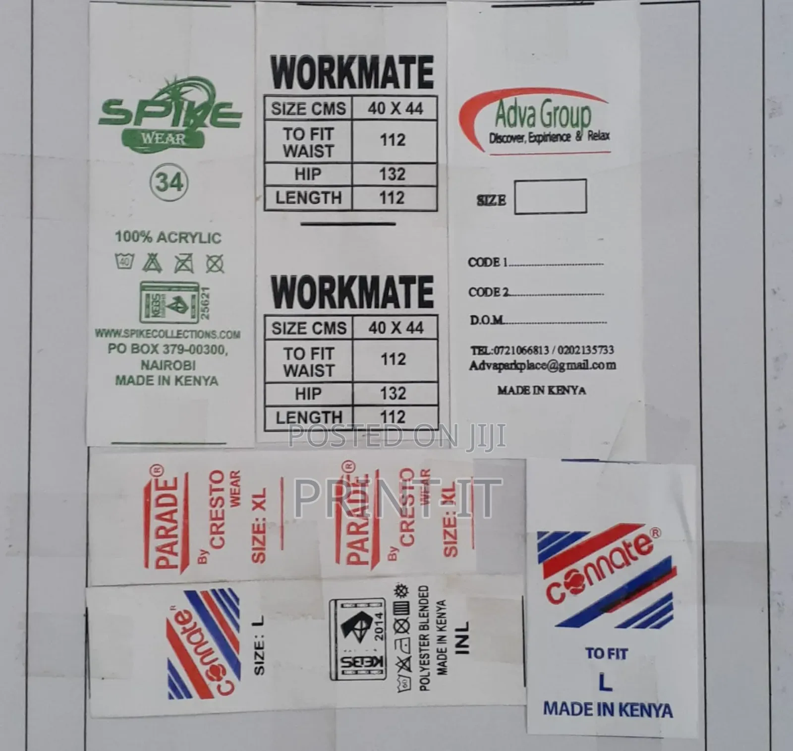 Woven Cloth Tags Printing