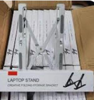 Foldable Laptop Stand With Storage Bracket – Space Saver - thumbnail 2