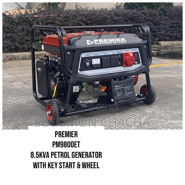 Premier 8.5kva  Petrol Generator With Key Start And Wheel