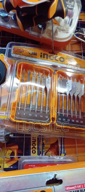 12 Pcs Flat Wood Drill Bits