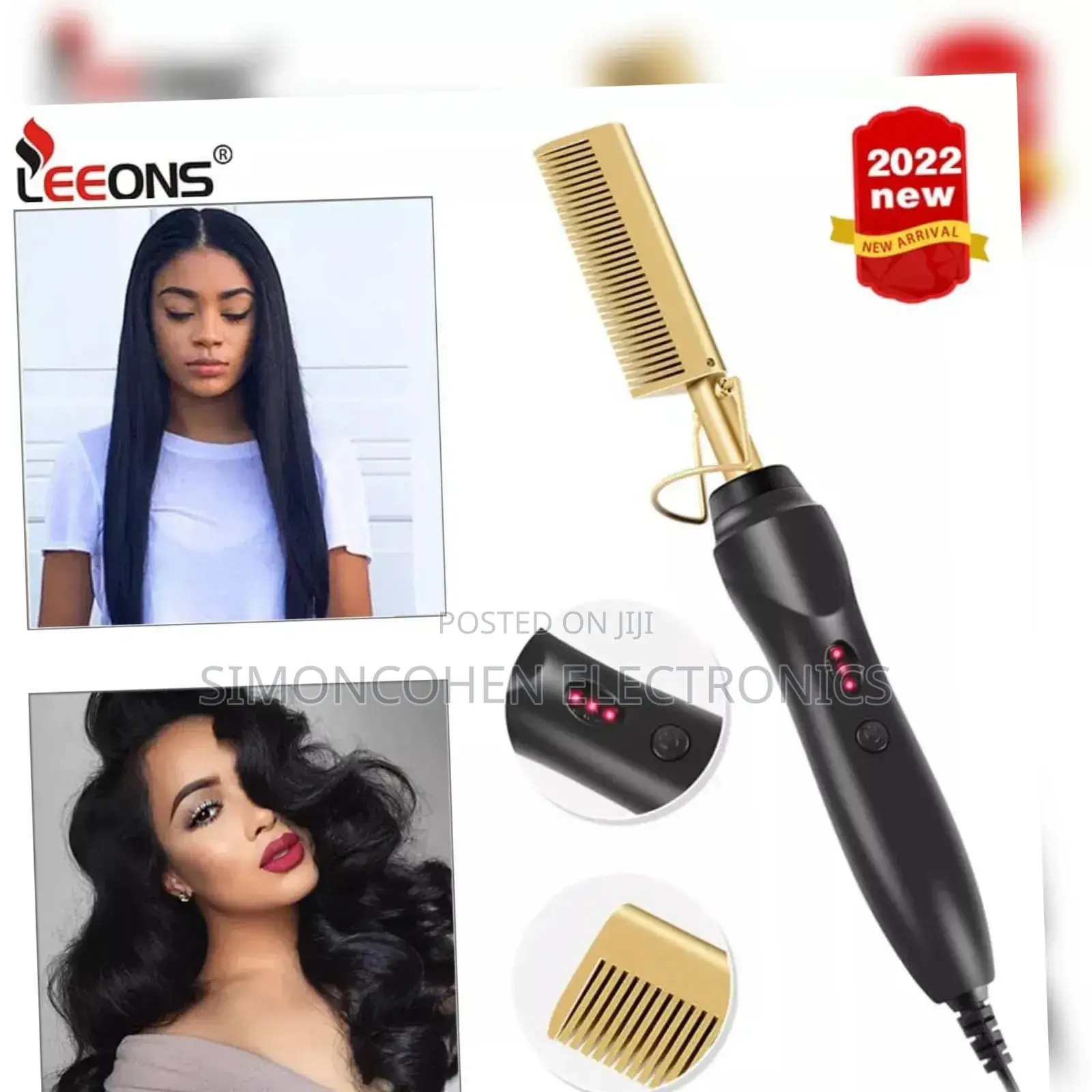 Electric Hot Comb Hair Straightener