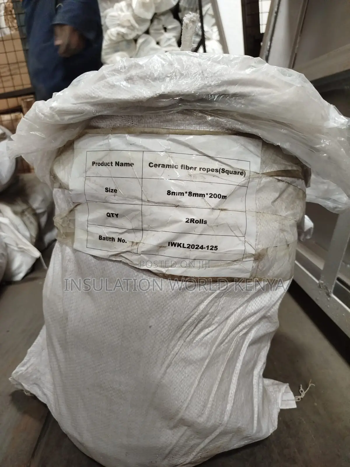 Ceramic Fiber Square Rope–8mmx8mm Diameter–Non-Asbestos