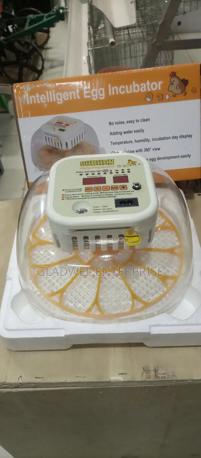 Eggs Incubator Designed for Hatching Eggs Capacity 12eggs