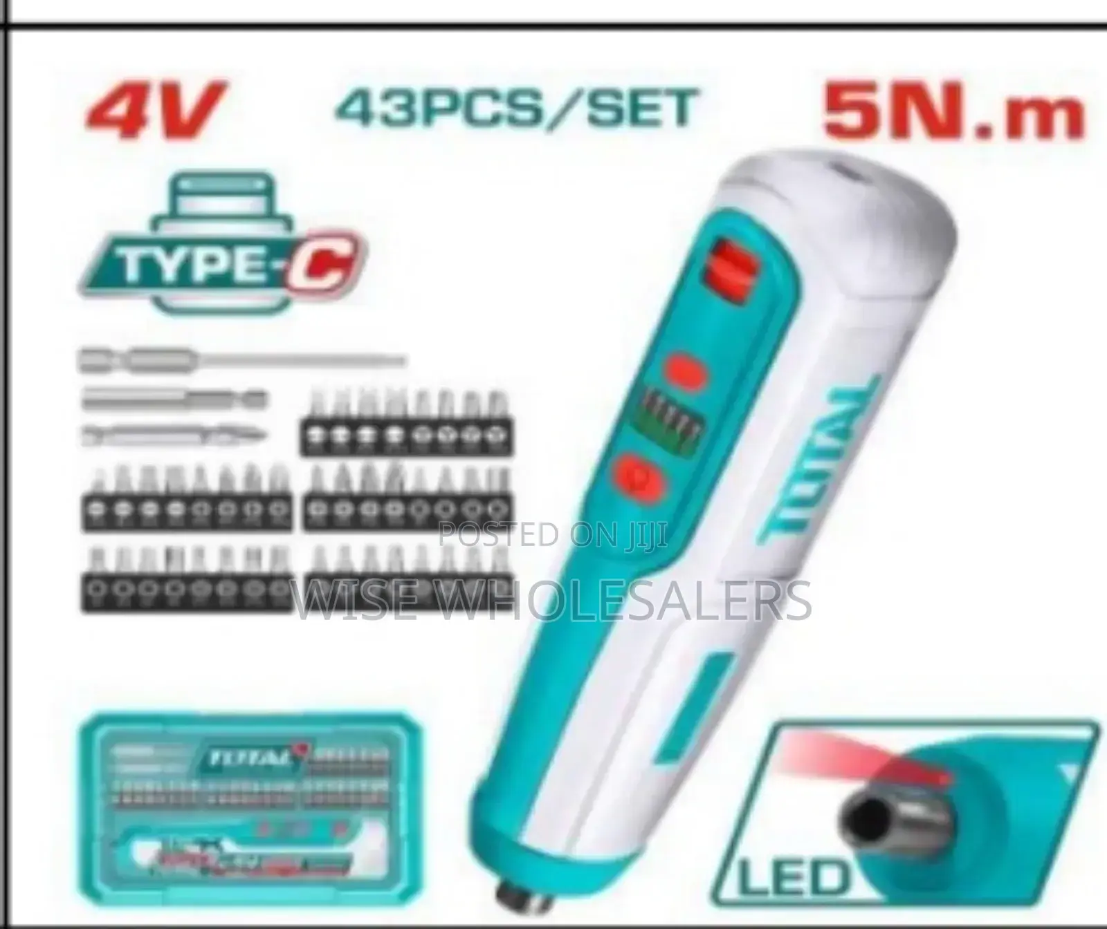 Cordless Screwdriver 43pcs Set 4v