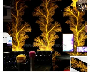 3d New Designer Wallpaper Leaf Like Pattern