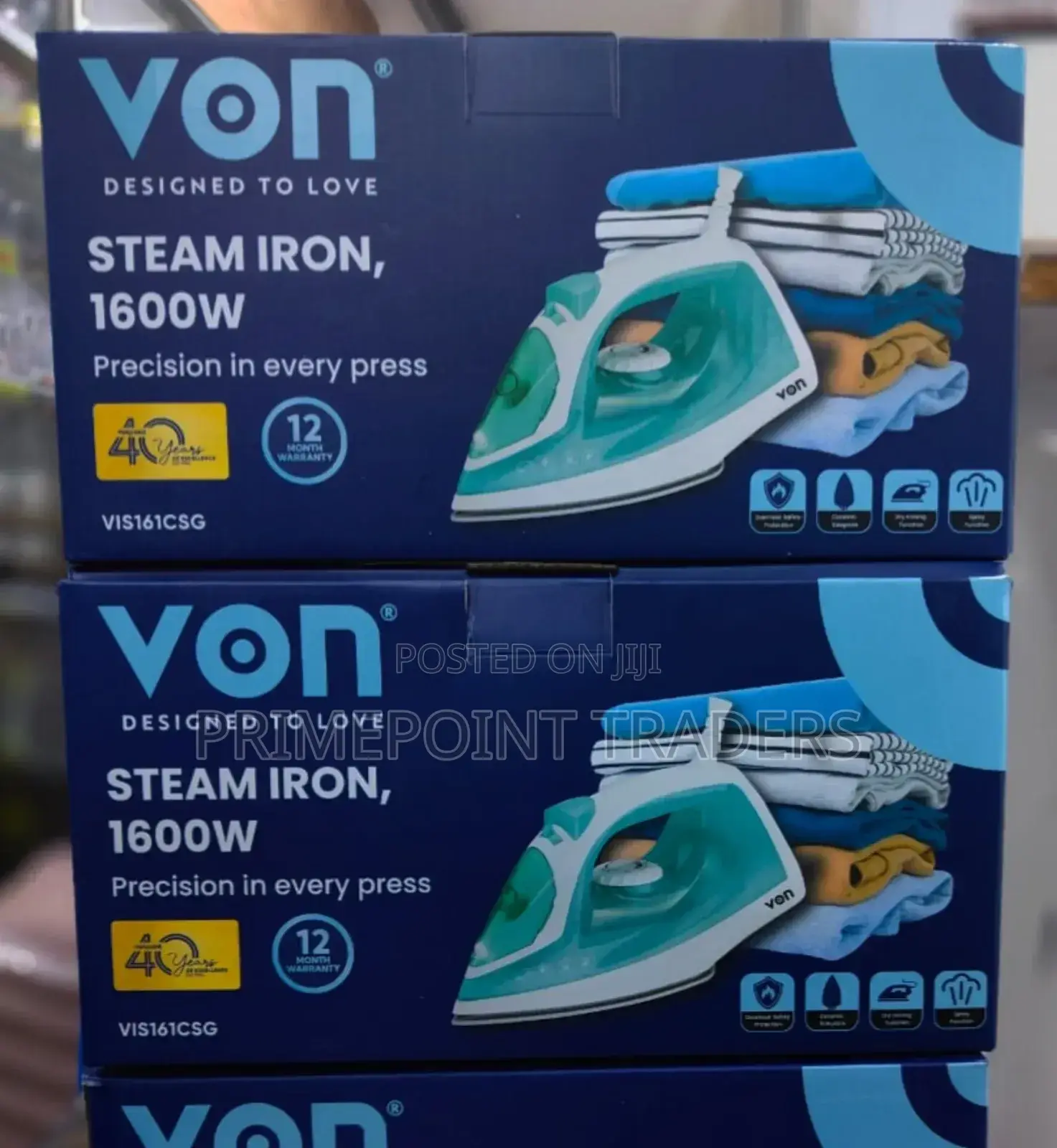Von Steam Iron Box, 1600w Vis161csg