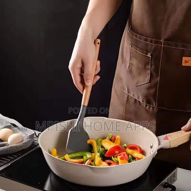 12pcs Silicone Cooking/ Serving Spoons Set With Holder - thumbnail 7