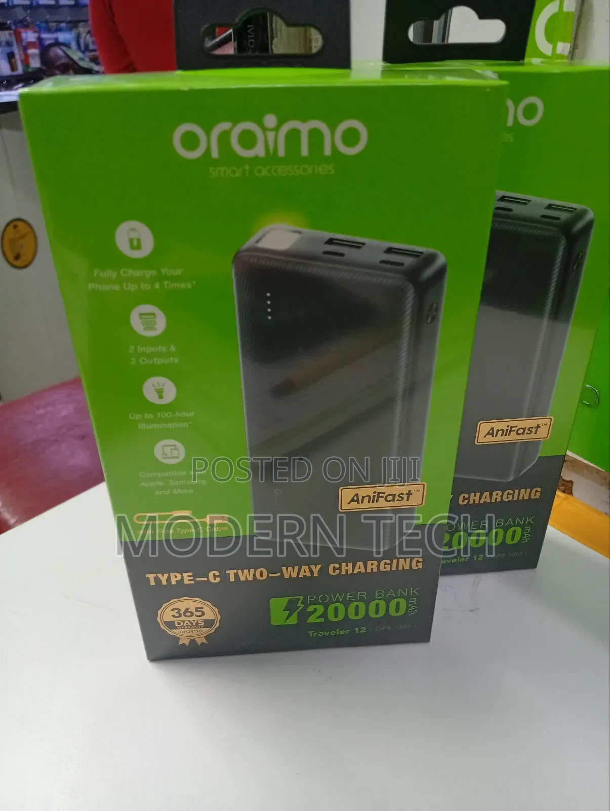 Oraimo 20000mah 12w Power Bank 12w 20009mah