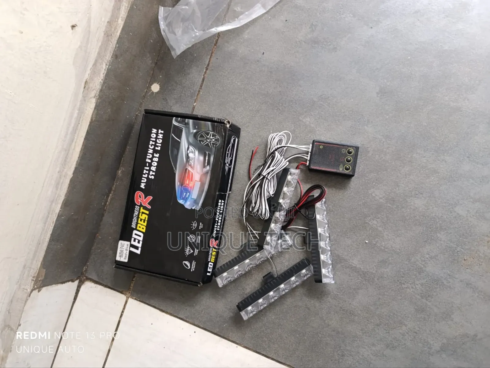 Red Blue Grill Beacons / Vip Led Light Kit 12v