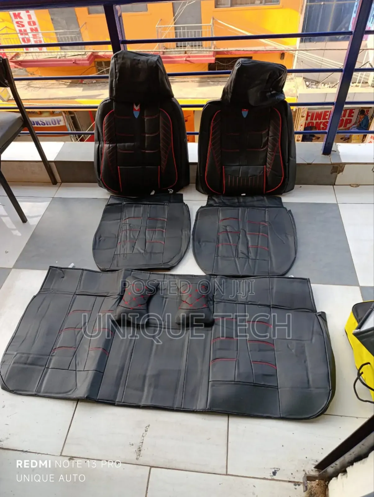 5-Seater Car Leather Covers / Stylish Seat Upgrade