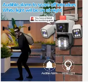 V380 Pro 3 Lens Outdoor Waterproof Security Camera Wireless