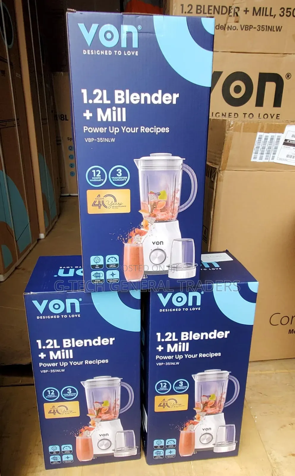 Von 2in1 Heavy Duty Blender+Miller