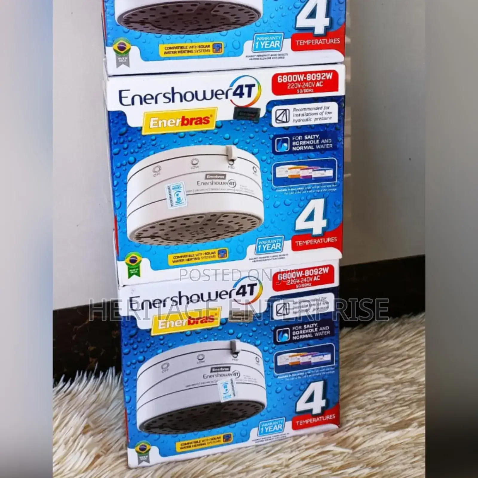 Enabras Enershower 4t Instant Shower Head