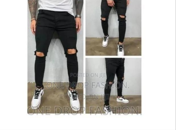 Dark Blue/Black Ripped Jeans Size 30-36 - thumbnail 2