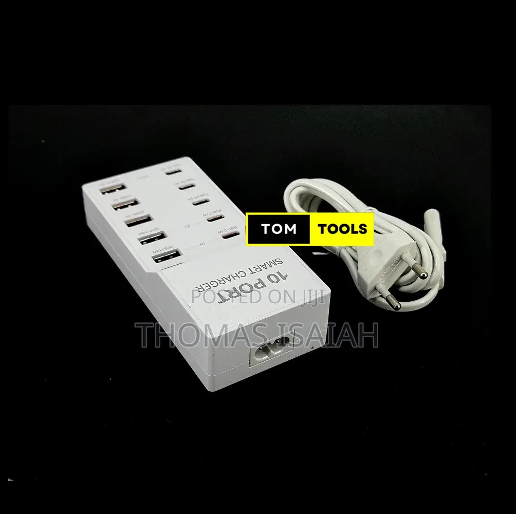 10 Usb Ports 72w Smart Fast Charger Station Power Adapter