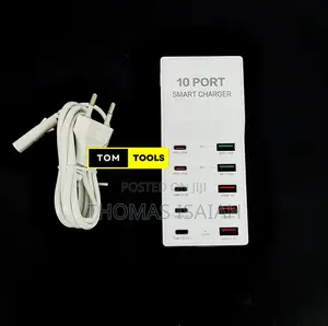 10 Usb Ports 72w Smart Fast Charger Station Power Adapter