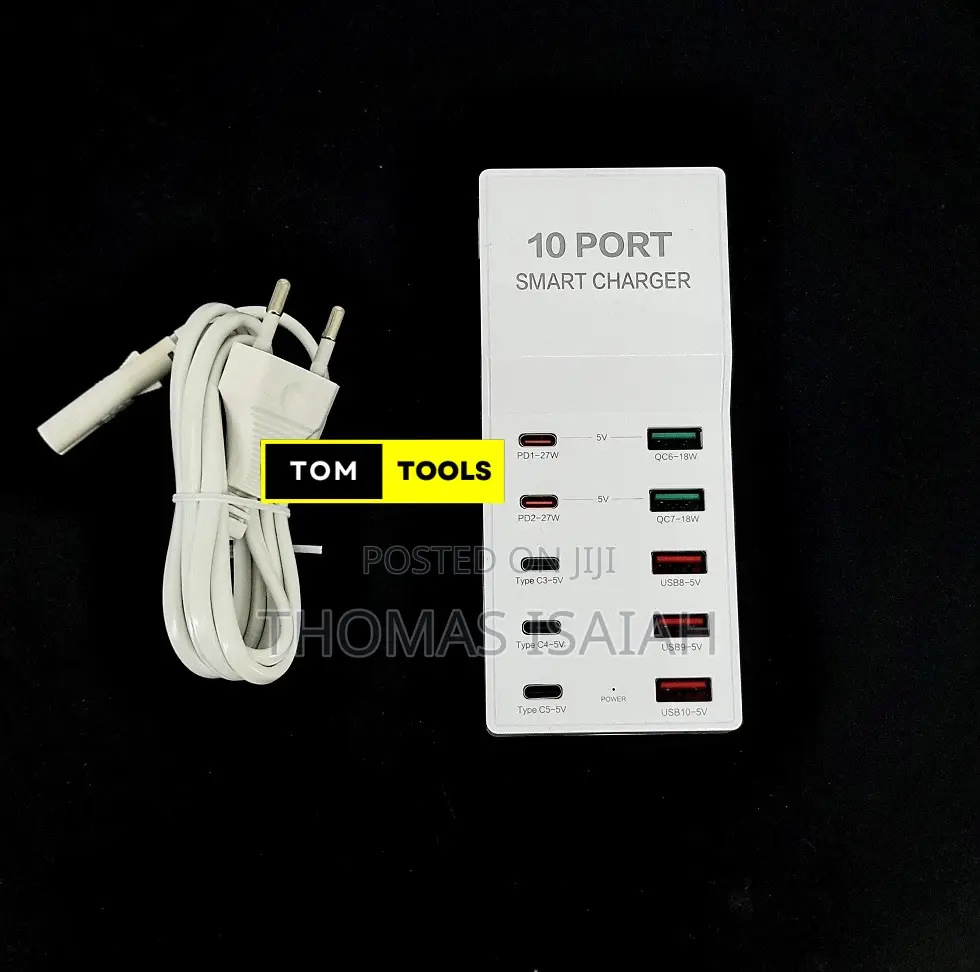 10 Usb Ports 72w Smart Fast Charger Station Power Adapter