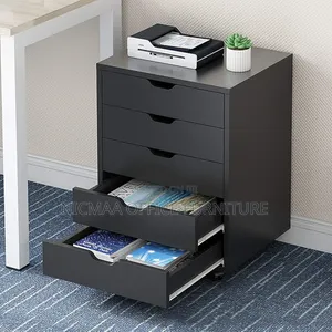 Mobistore 5-Drawer Office File Cabinet on Wheels