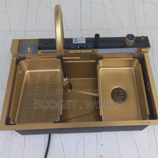 Smart Kitchen Stainless Steel Rainfall Faucet Waterfall Sink