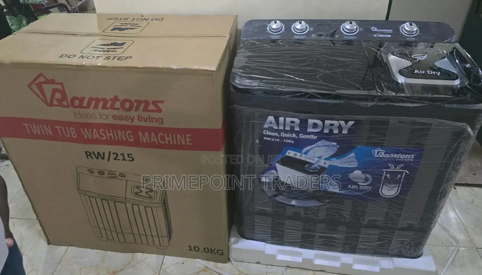 Air Dry - Ramtons 10kg Top Load Washing Machine, Twin Tub