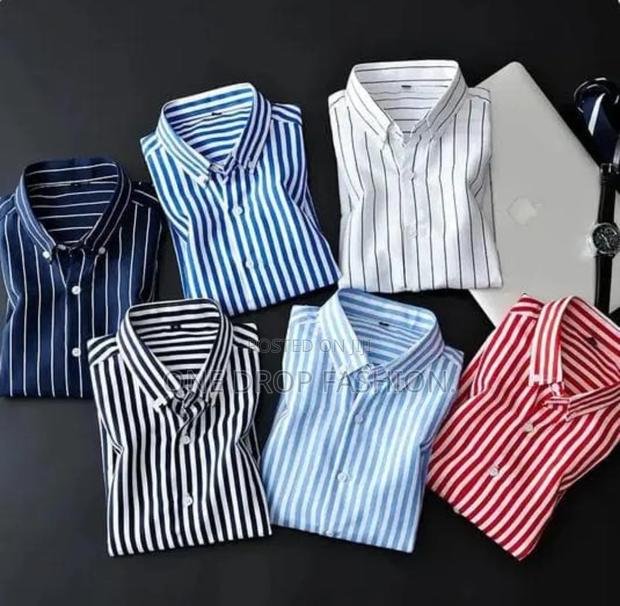 Men Stripped-Solid Colour Cotton Shirts - main view