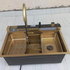Stainless Steel Gold Modern Smart Kitchen Sink - thumbnail 2
