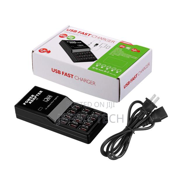 Multi 12 Port Usb Charging Station Hub Desktop Wall Mobile P - thumbnail 6