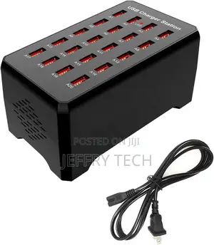 20-Port Usb Charging Station for Smartphones, Tablets, and M
