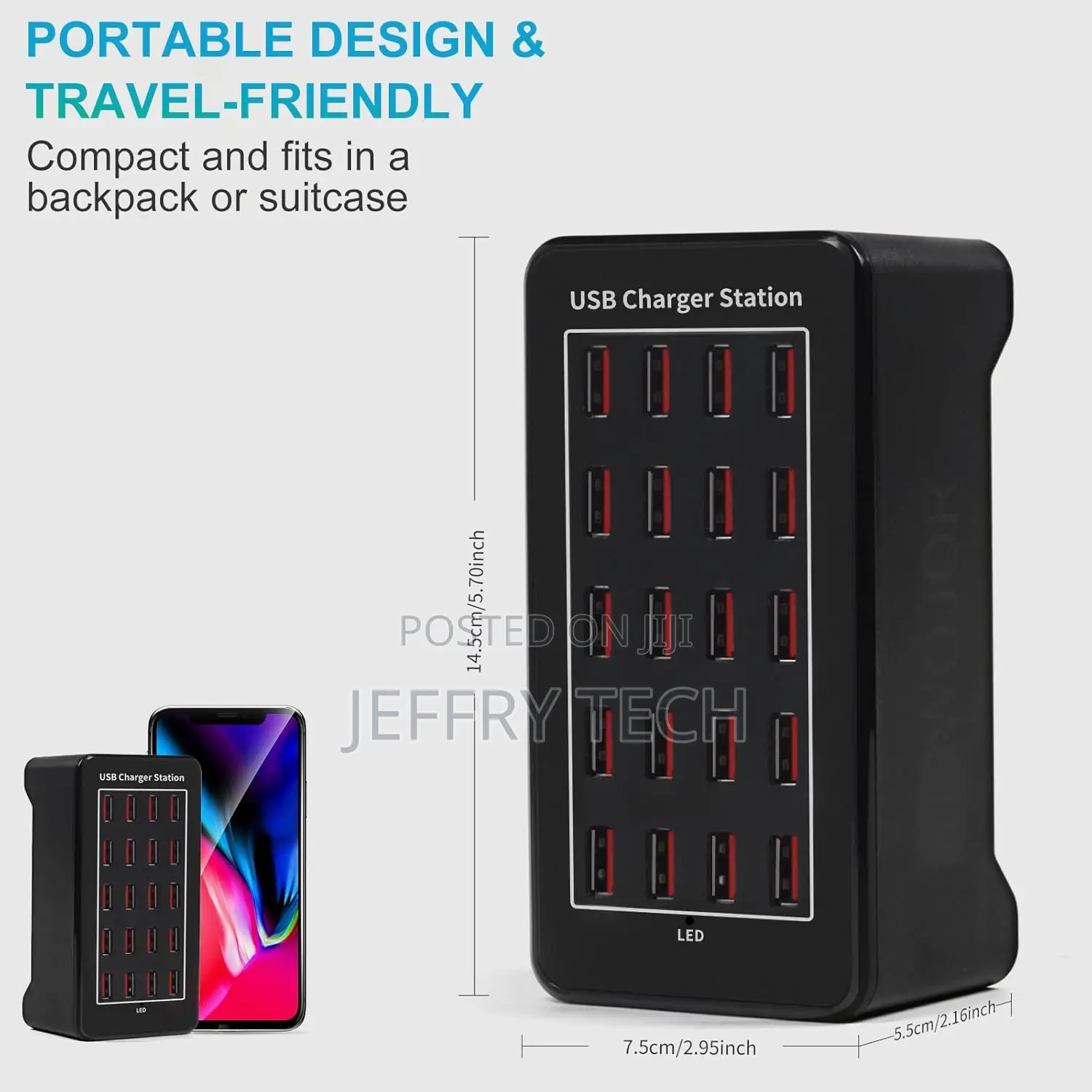 20-Port 100 W(20 A) Multiple Usb Charger Station,Riswojor E