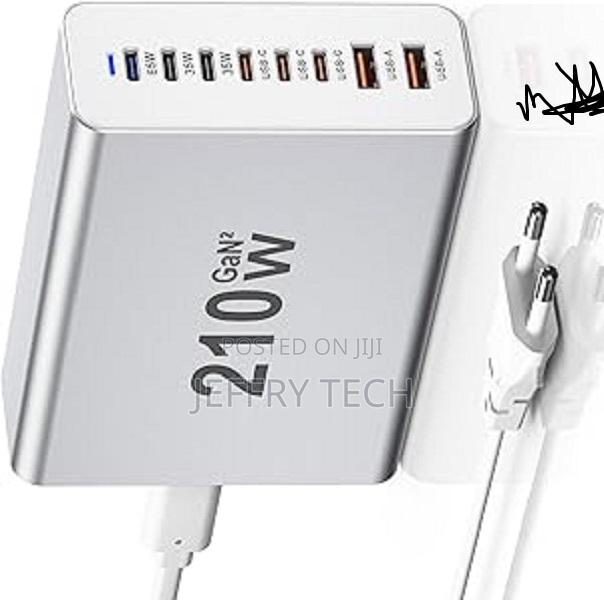 Usb C Charger Gan Usb C Power Supply 8 Port 210w