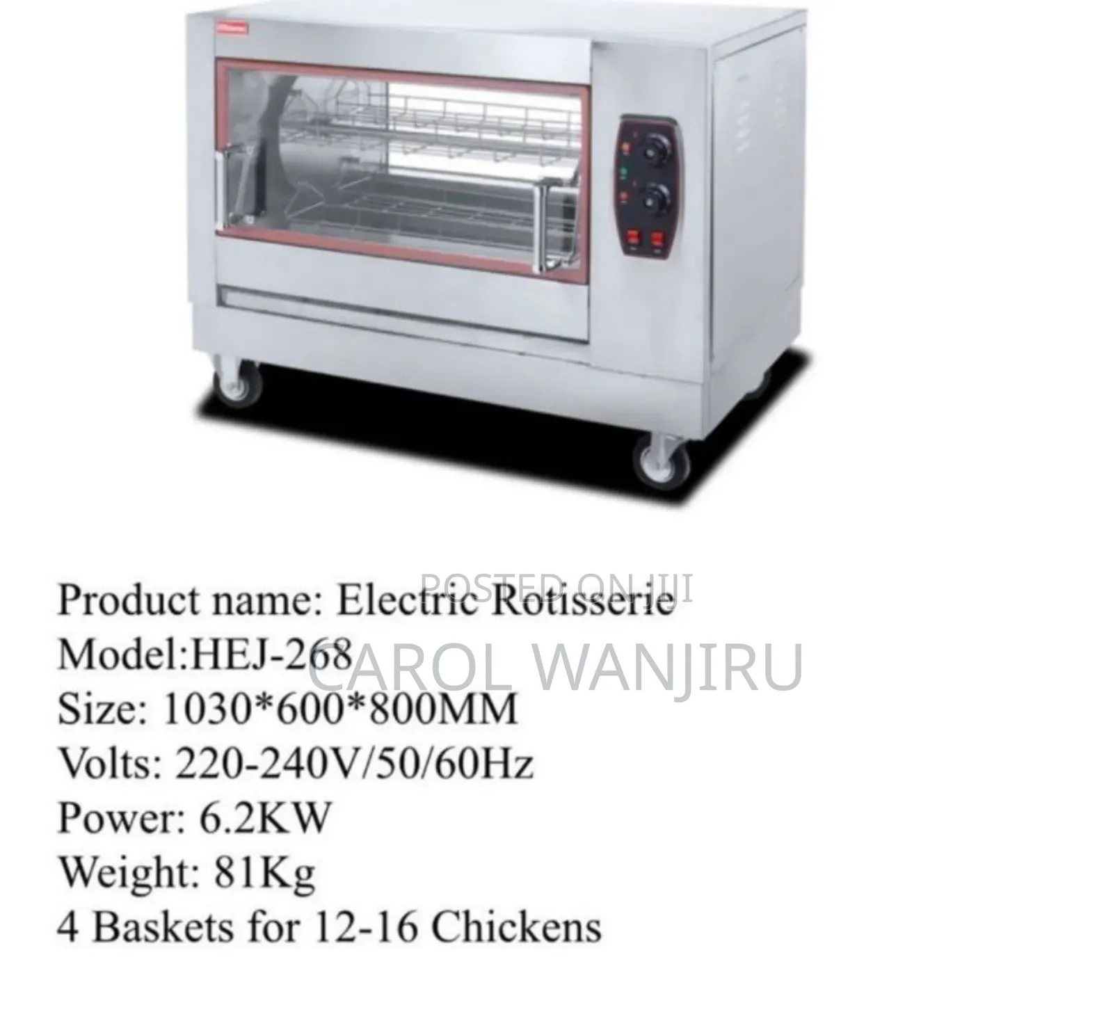 Electric Chicken Rotisserie/ Chicken Rotisserie Oven