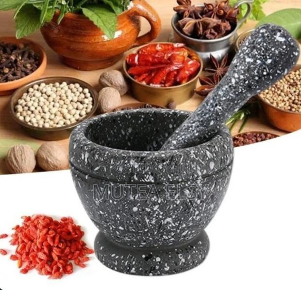 Grey White Mortal Pestle Set - main view