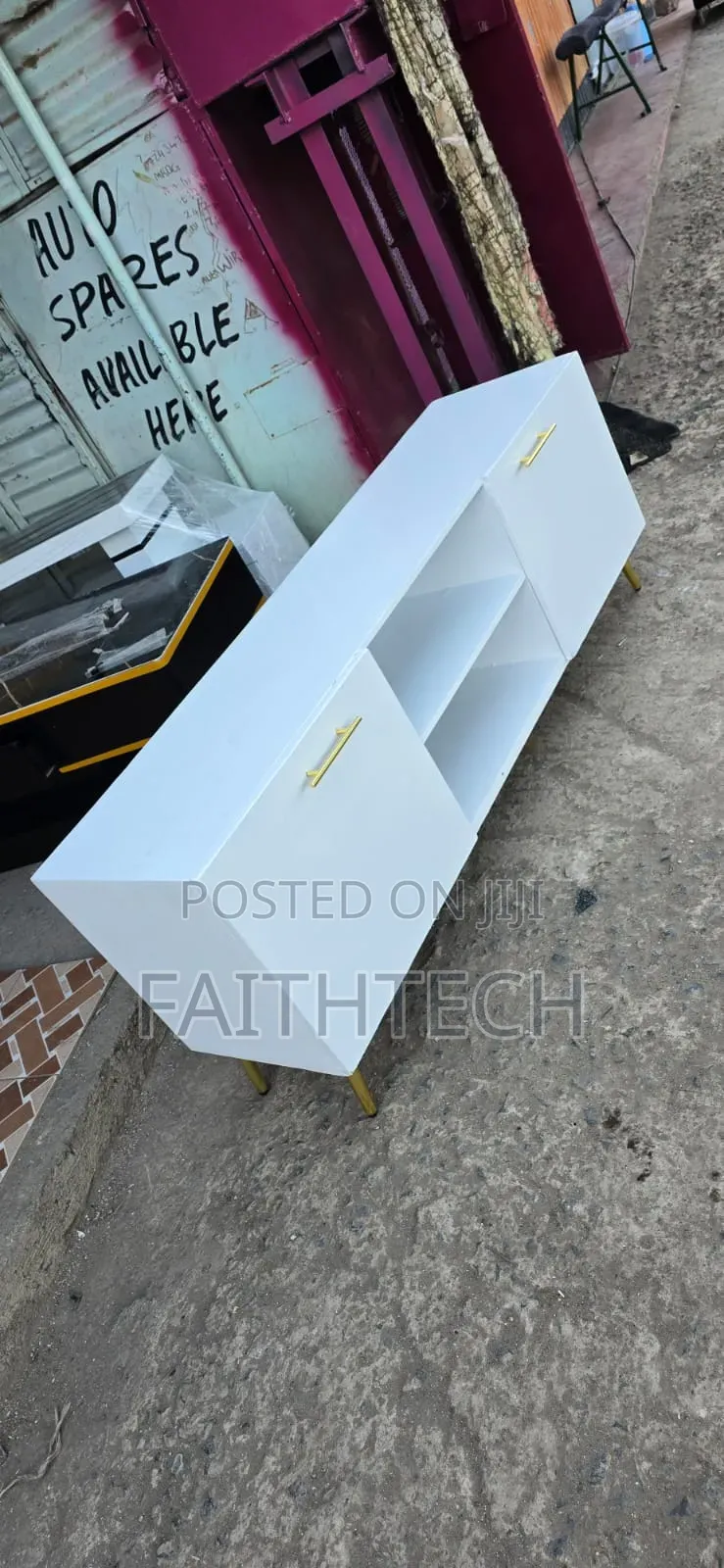 *5fts Modern All White Tv Stand