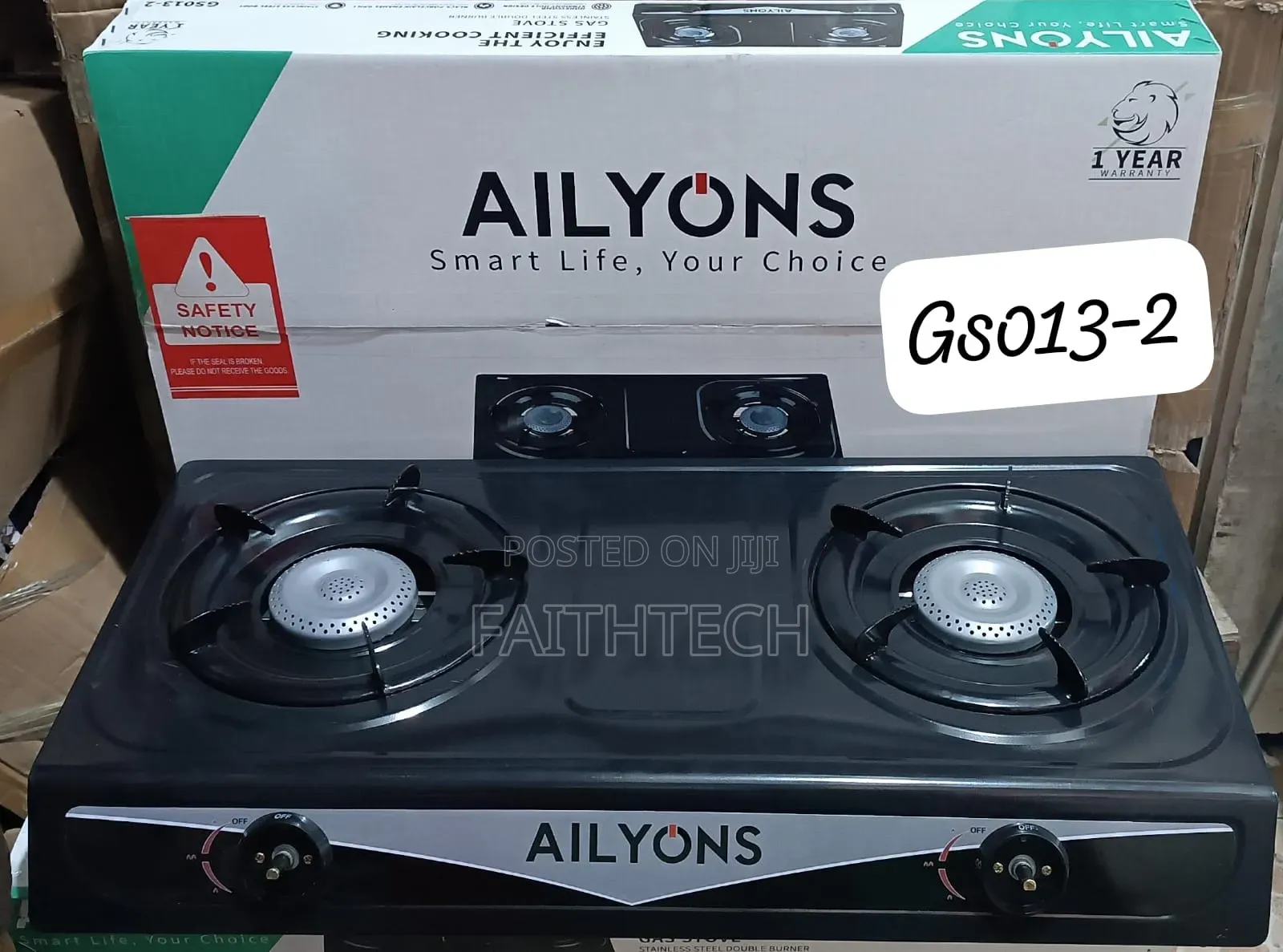 Ailyons 2 Burner Table Top Stainless Steel Gas Stove Cooker