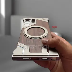 Luxury Wood Case Metal Frame for Samsung Galaxy S24 Ultra