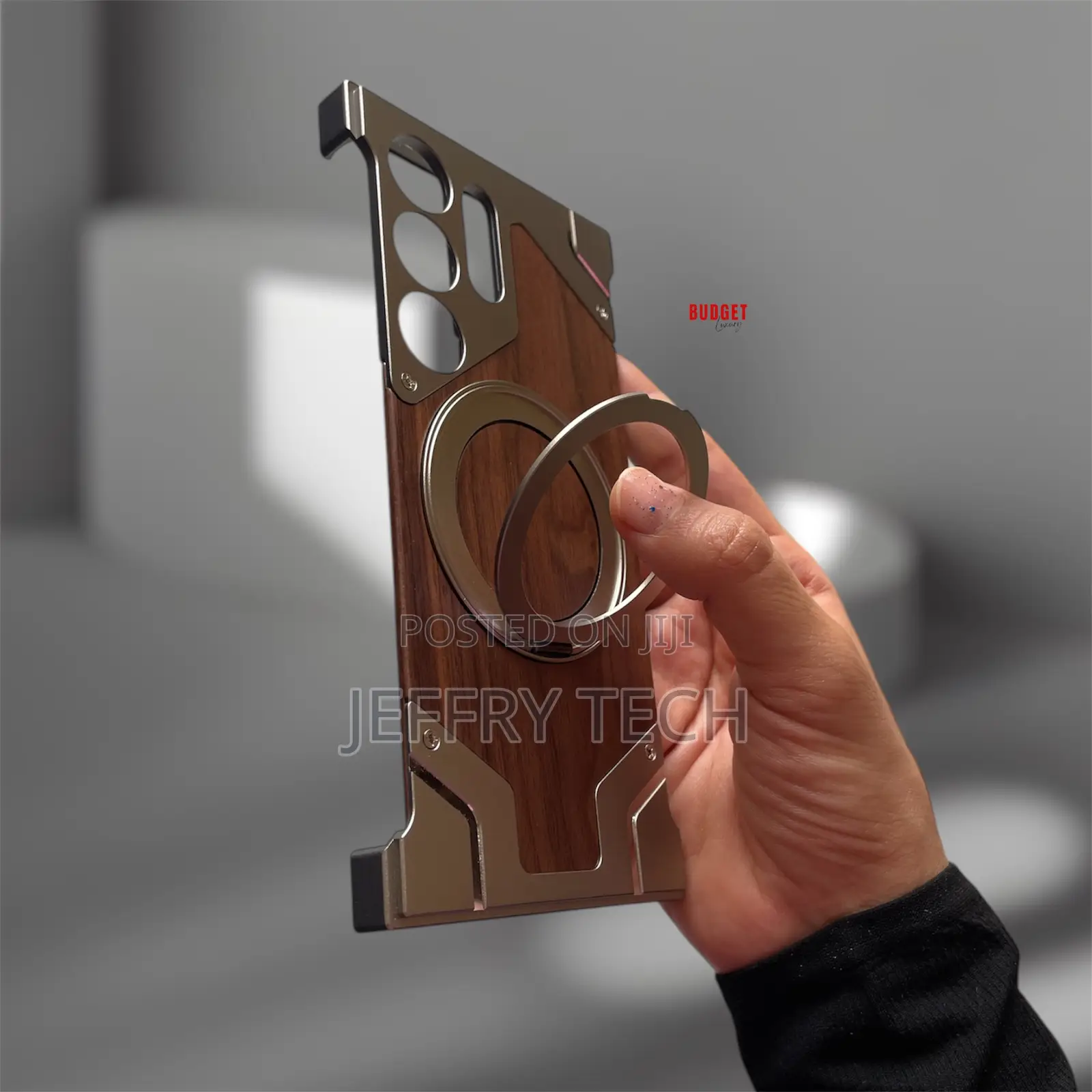 Luxury Wood Case Metal Frame for Samsung Galaxy S24 Ultra