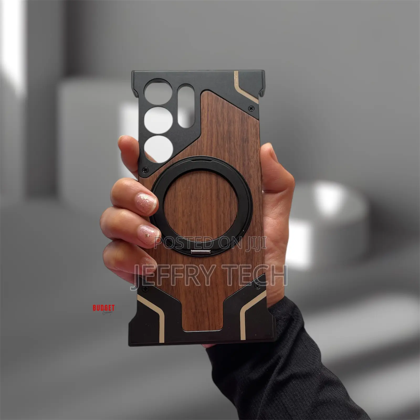 Luxury Wood Case Metal Frame for Samsung Galaxy S24 Ultra