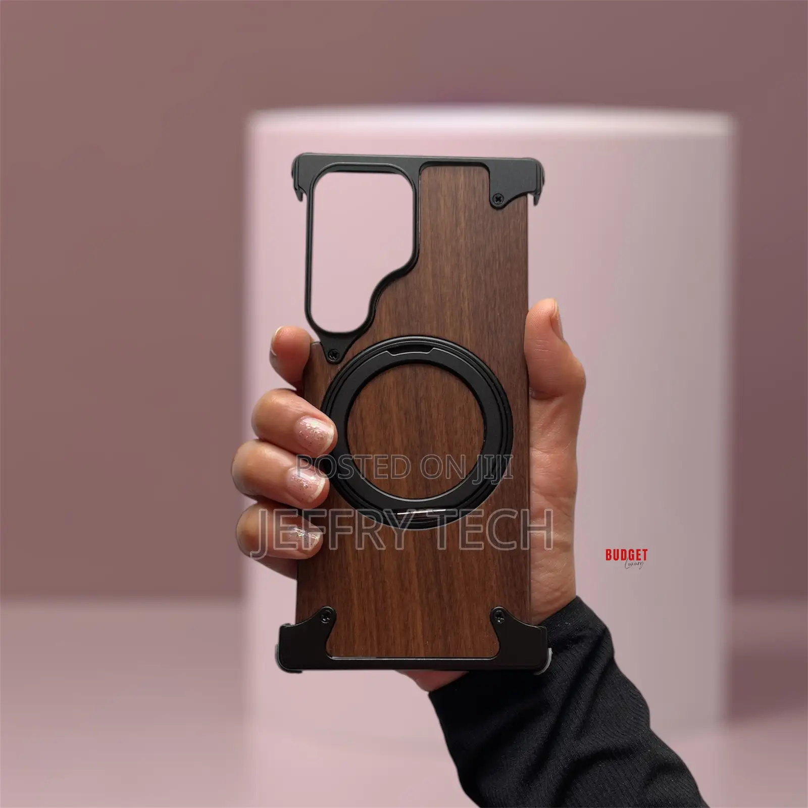 Luxury Wooden Case Metal Fusion for Samsung Galaxy S24 Ultra