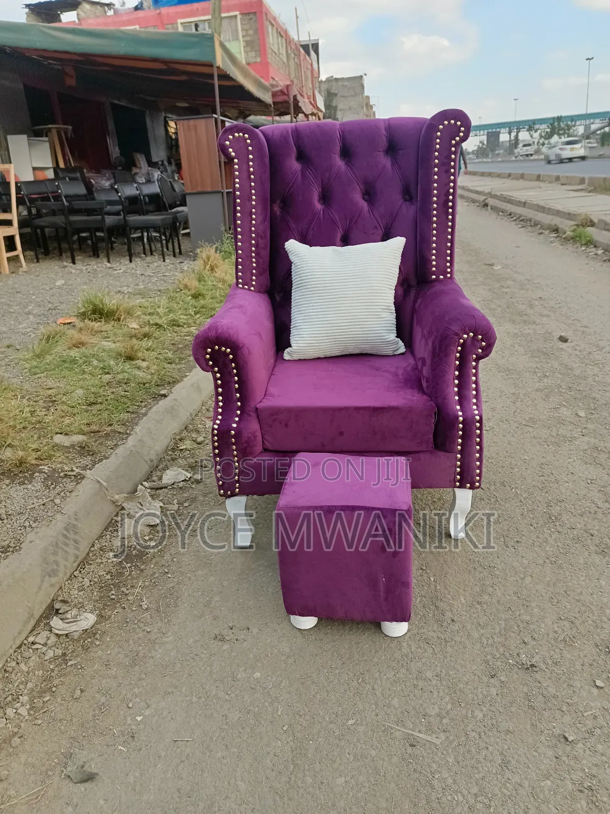 Pedicure Seat, Pillow and a Pedicure Stool