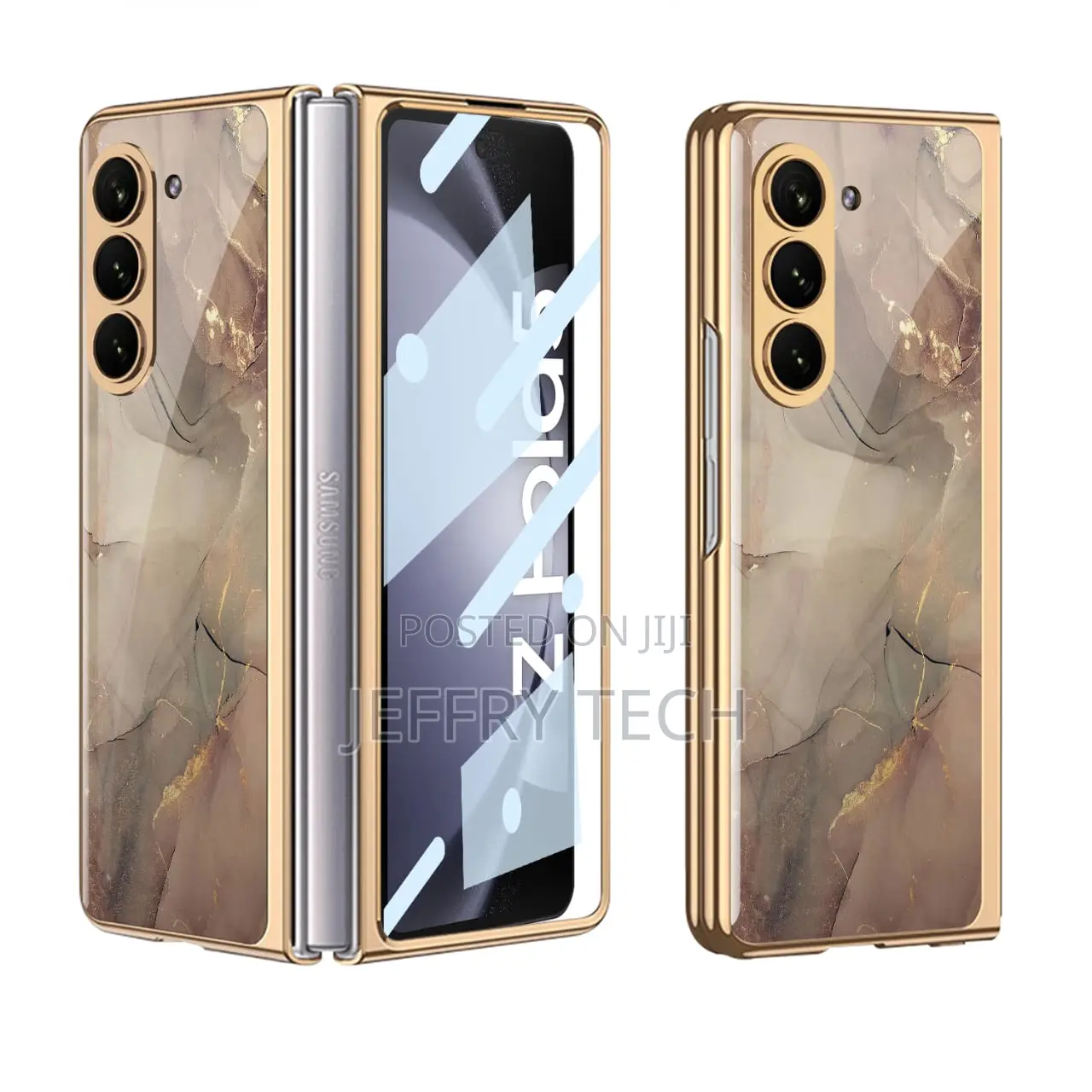 Samsung Galaxy Z Fold 5 5g and Z Fold 6 5g Marble Gold Elect